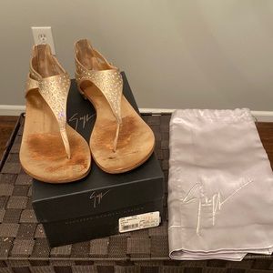 Giuseppe Zanotti sandal rose gold size 39